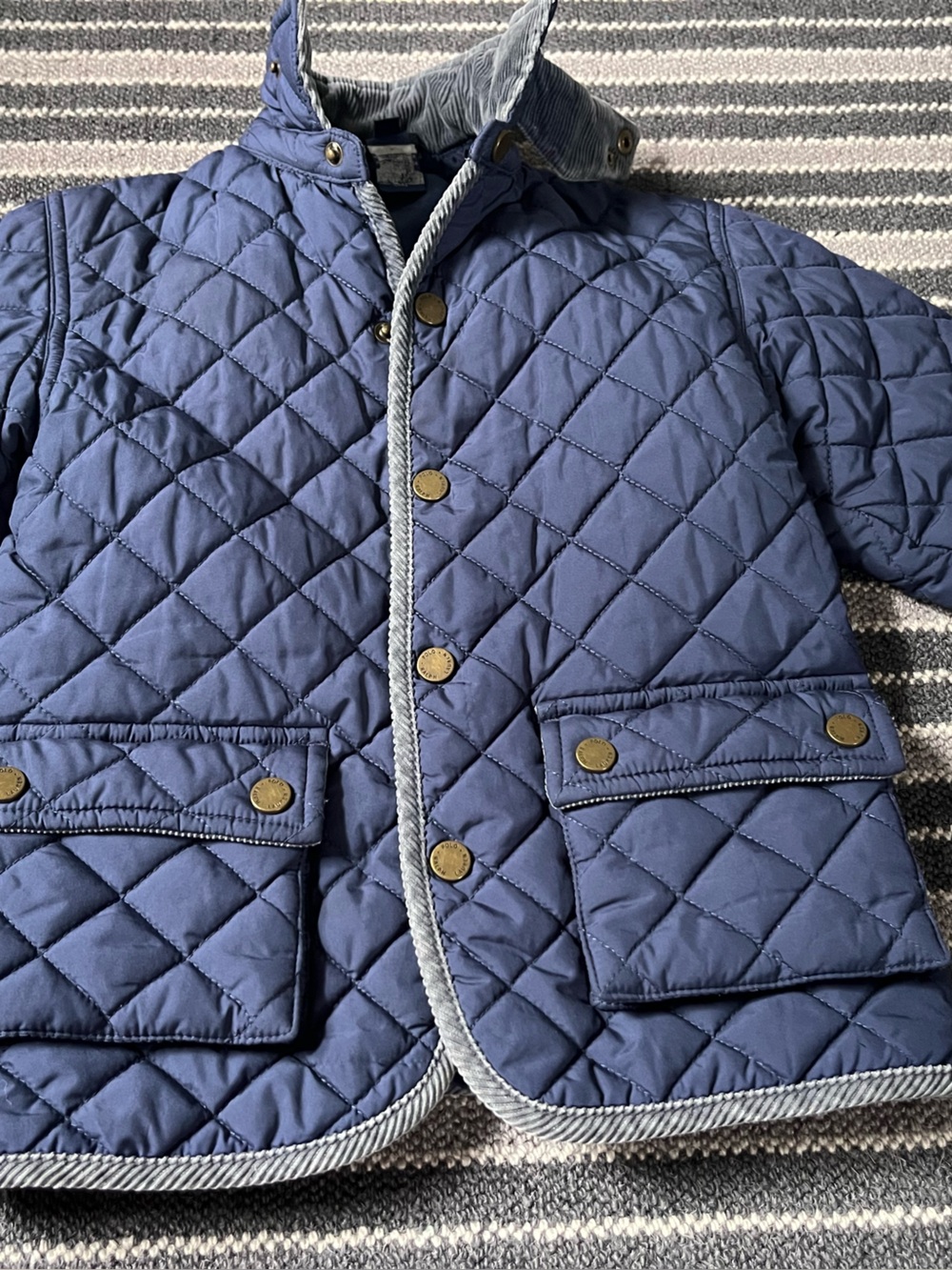 Polo by Ralph Lauren Navy Quilted Puffer Jacket for Kids boys 2t